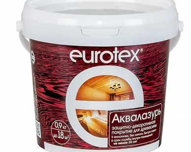 фото EUROTEX Аквалазурь 0,9кг Канадский орех