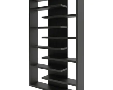 фото стеллаж SAMSON 1300x2100x280мм черный тамбурат