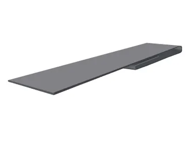 фото Планка финишная 46х25 0,45 PE с пленкой RAL 9006 бело-алюминиевый