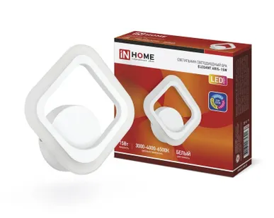 фото Светильник светодиодный ELEGANT ARIS-15W 15Вт 3000-6500К 1200лм 230В STEP COLOR бел. IN HOME 4690612035321