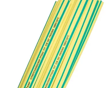 фото Трубка термоусадочная ТУТ 10/5 желт./зел. (уп.50шт) PROxima EKF tut-10-yg-1m