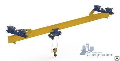 Фото №0 Кран однобалочный электрический подвесной 3.2т 6.0 м (без эл.тали)
