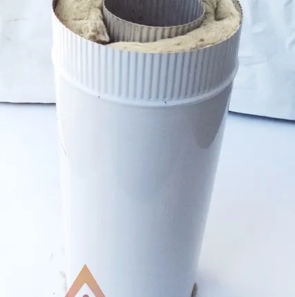 Фото №4 Труба сэндвич D130/230 мм L = 0,5 м (нерж. 0,5/0,5 мм AISI 304 внутри)