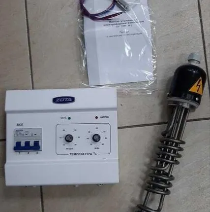 Фото №3 ТЭН + Пульт 15кВт Zota к твердотопливным котлам