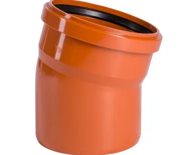 фото Отвод канализационный наружный 110мм, 15 градусов