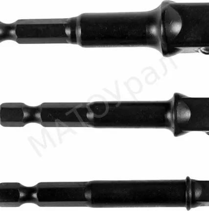 Фото №0 26775-Н3 Набор адаптеров Kraftool для торцовых головок 1/4", 1/2, 3/8", 65мм