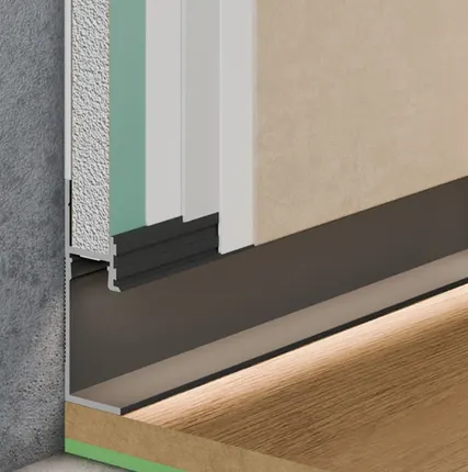 Фото №0 Теневой плинтус Pro Design 7210 черный закрывающий зазор