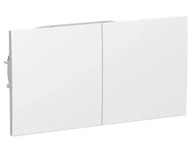 фото Розетка 2-м СП AtlasDesign 16А IP20 с заземл. защ. шторки со сдвижн. крышкой в сборе бел. SE ATN000128