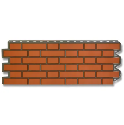 Фото №0 Фасадная панель (АП) "КИРПИЧ КЛИНКЕРНЫЙ" Красный 1220*440 мм (раб.размер 1128*425)