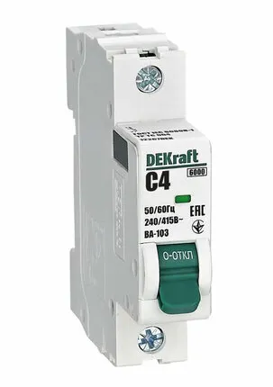 Фото №0 DEKraft Авт. выкл. 1Р 4А х-ка C ВА-103 6кА