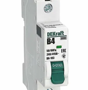 фото DEKraft Авт. выкл. 1Р 4А х-ка B ВА-103 6кА