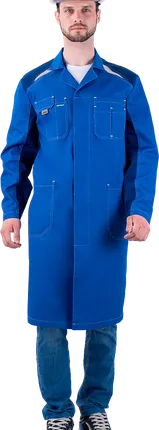 Фото №0 Халат ТУРБО SAFETY летний, василек-синий