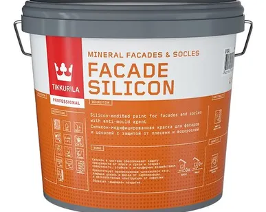 фото Эмаль акриловая Tikkurila Facade Silicon фасадная силикон-модифицированная глубокоматовая 2,7 л