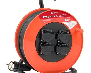 фото Удлинитель на катушке 4х50м с заземл. 16А "Атлант 2.0" IP44 3.5кВт ПВС 3х1.5 PROxima EKF UKA02-16-315-4-50-IP44