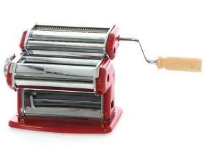 Фото №7 Ручная механическая лапшерезка - тестораскатка Imperia la Monferrina Classic 120 IPASTA T. 2/4 la Rossa, красный в Москве