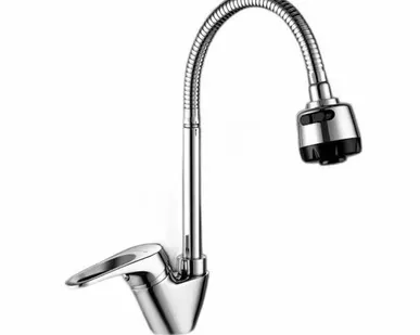 фото Смеситель для кухни GrossAqua Base, гибкий излив (3205258С- В015)