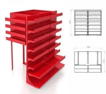 фото Прикассовая зона двойная для кассового бокса АВЕНЮ, арт. ПЗ2-3,3