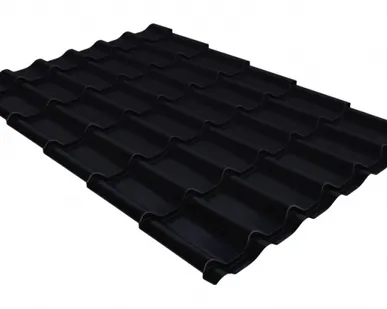 фото Металлочерепица модерн 0,45 PE RAL 9005 черный