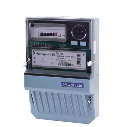 Фото №0 Счетчик электроэнергии 3ф. 230/400В 5(60) кл.т. 1,0 Меркурий 230 AM-01 (РФ)