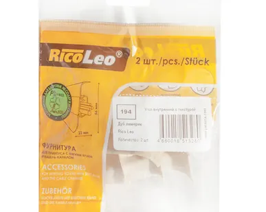 фото Угол внутренний RICO LEO 194 Дуб лимерик мягк.край (упак.2шт)