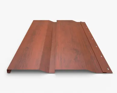 фото Сайдинг Металлический сайдинг «Корабельная доска» покрытие RAL 250 Россия*, 0.45-0.5 мм