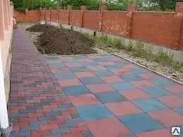 фото Резиновая плитка 500*500*40мм красная
