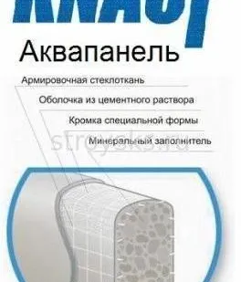 фото KNAUF-АКВАПАНЕЛЬ Внутренняя 900х1200х12,5 мм (50 шт) 103611