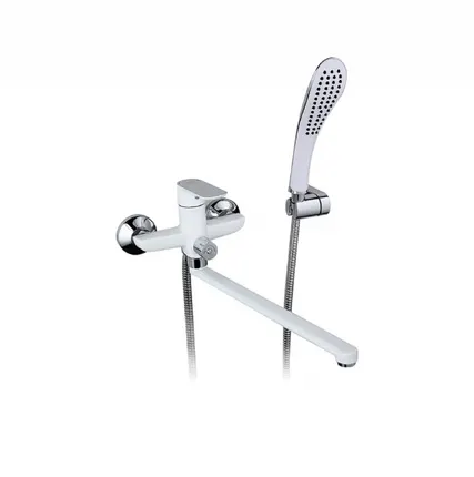 Фото №0 Смеситель для ванны GAPPO G2248 (Noar) с коротким поворотным изливом, цвет: хром-белый