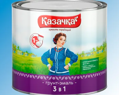 фото Грунт-эмаль по ржавчине 3 в 1, серый, 1,9 кг