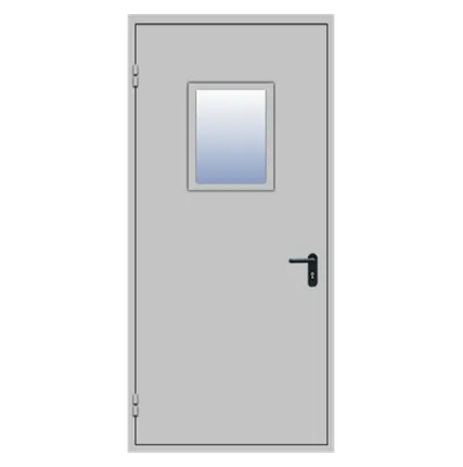 Фото №0 Дверь техническая однопольная остекленная ДМО-1 - с порогом