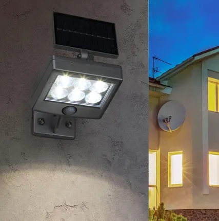 Фото №0 Прожектор садовый ERAFS048-08 6LED 150лм с датчиком движения солнечная батарея ЭРА Б0044248