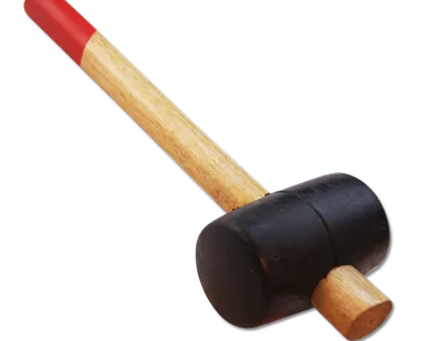 фото Киянка резиновая "SANTOOL" Мастер 450 гр, белая резина