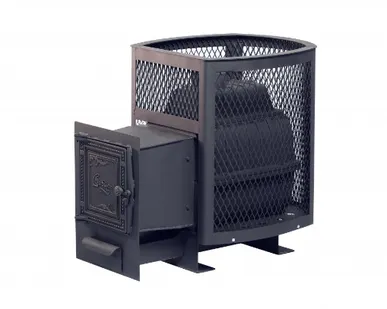 фото Печь для бани чугунная Сибирь-24 чугунная дверка универсальная (сетка)