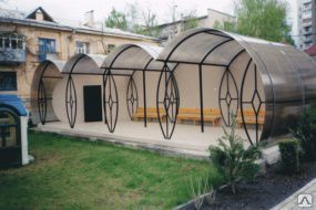 фото Беседки из сотового поликарбоната