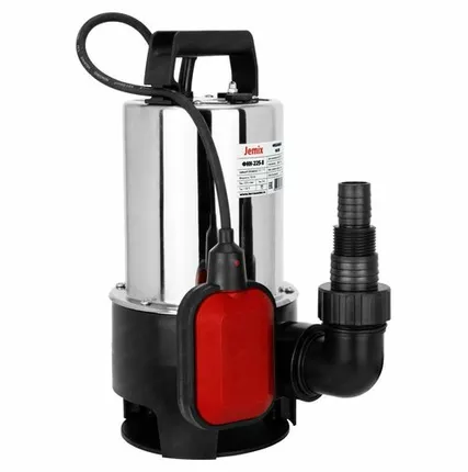 Фото №0 Насос погружной дренажный ФНН-250-9 нерж. (900Вт., 35мм.) JEMIX КРАСНЫЙ