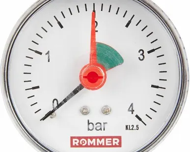 фото Манометр аксиальный ROMMER с указателем предела 63 мм 1/4