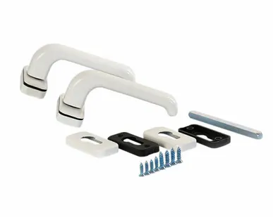 фото Гарнитур нажимной Elementis раздельный, белый