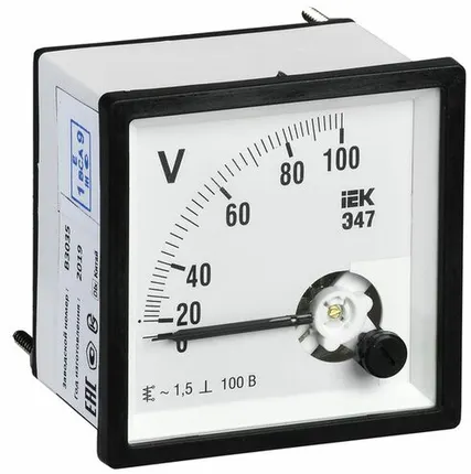 Фото №0 Вольтметр Э47 100В кл. точн. 1,5 72х72мм IPV10-6-0100-E