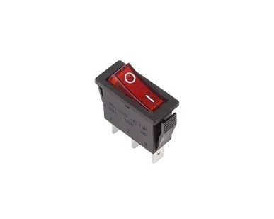 фото Выключатель клавишн. 250В 15А (3с) ON-OFF красн. с подсветкой (RWB-404; SC-791; IRS-101-1C) Rexant 36-2210