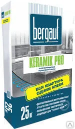 фото БЕРГАУФ Keramik Pro усиленный клей для керамической плитки, 25 кг.
