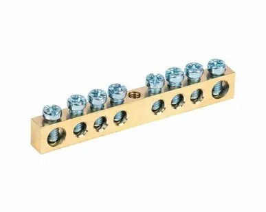 фото Шина 6х9 8/1 (8 групп/крепеж по центру) IEK