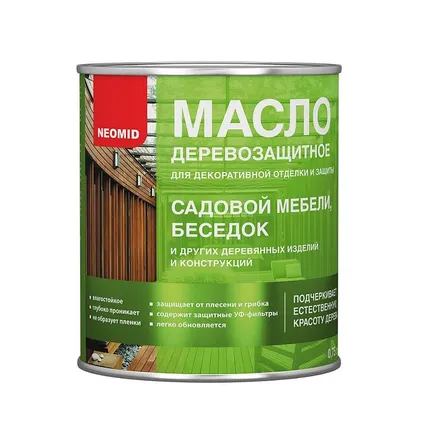 Фото №0 МАСЛО ДЕРЕВОЗАЩИТНОЕ ДЛЯ МЕБЕЛИ И ИНТЕРЬЕРОВ NEOMID (НЕОМИД) красное дерево 750 мл