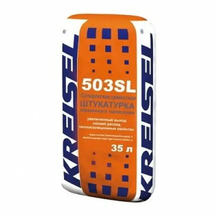 Фото №0 Штукатурка ZEMENT-MASCHINENPUTZ 503 цементно-известковая, суперлегкая 35 кг. КРАЙЗЕЛ (1п=35шт)
