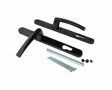 фото Гарнитур нажимной с подпружиниванием Mezut 25/92 (3 винта) чёрный RAL9005