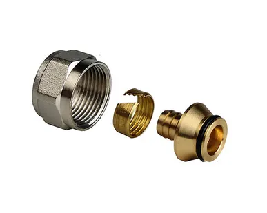 фото Соединитель конус аксиальный, латунь 16х2,0х1/2", желтый, RTP