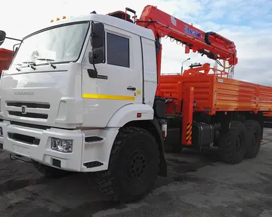 фото Бурильно-крановая машина БКМ Камаз 43118 с КМУ KANGLIM KS2056 с буром
