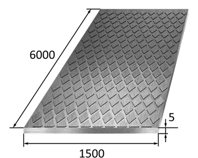 фото Лист рифленный ромб 5х1500х6000