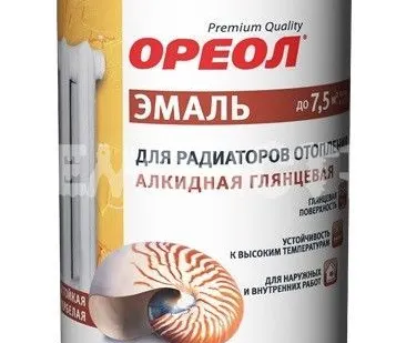 фото Эмаль ОРЕОЛ акрил д/рад 1,3кг (6)