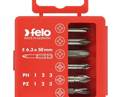 фото Набор бит PZ1-3 и PH1-3 50мм в упаковке (уп.6шт) Felo 03291516