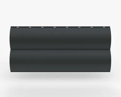 фото Сайдинг Металлический сайдинг «Бревно» 0.47-0.50 мм RAL 7024, Графит